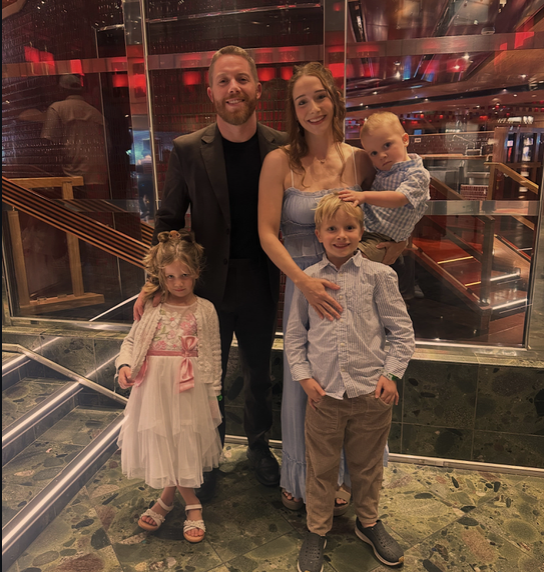 Ashton with his family