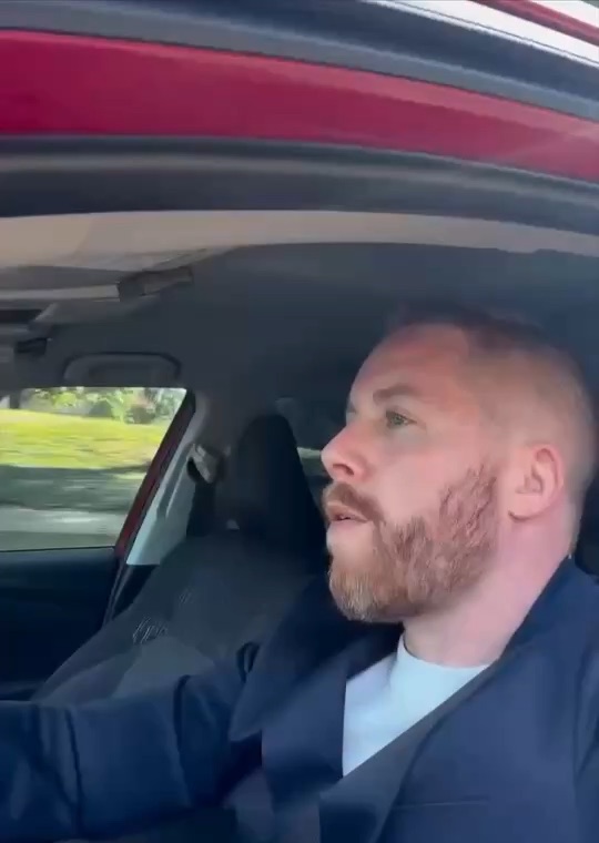 Me behind the wheel, out on the road